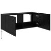 vidaXL TV Wall Cabinet Black Oak 100 x 35 x 41 cm Engineered Wood