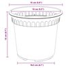 vidaXL Round Flower Pot 24 pcs Black &Oslash; 15 x 12 cm Plastic