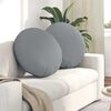 vidaXL Seat Cushions 2 pcs Light Grey Ø60 x 21 cm Fabric