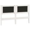 vidaXL Headboard Other White and light grey 140 cm Solid pine wood