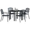 vidaXL Garden Dining Set 5 pcs Anthracite Powder-Coated Steel