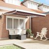 vidaXL Manual Retractable Awning Brown 300x250 cm