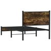 vidaXL Metal Bed Frame without Mattress Smoked Oak 80x200 cm