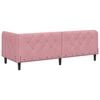 vidaXL Corner Bed Frame with Headboard Pink 80 x 200 cm Velvet