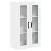 vidaXL Wall Glass Cabinet LUCCA High Gloss White 60 x 31 x 100 cm