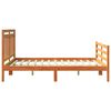 vidaXL Bed Frame with Headboard Wax Brown 140 x 200 cm