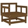 vidaXL Garden Chairs with Cushions 2 pcs Honey Brown Solid Wood Pine