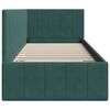 vidaXL Corner Bed Frame Dark Green 80 cm x 200 cm Velvet