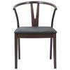 vidaXL Dining Chair 2 pcs Light Brown and Black Solid Rubber Wood