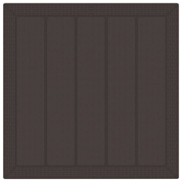 vidaXL Garden Dining Set 3 pcs Brown Polypropylene