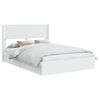 vidaXL Bed Frame with Storage and Headboard White 140 x 200 cm
