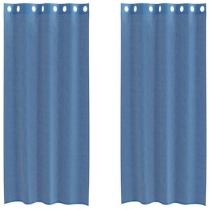 vidaXL Voile Curtains with Grommets 2 pcs Royal Blue