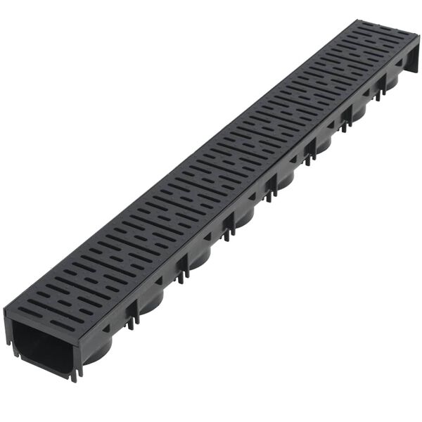 vidaXL Drainage Channels Plastic 3 m