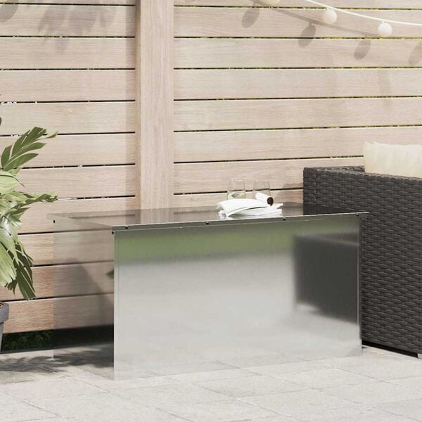 vidaXL Outdoor Storage Box Silver 100 x 50.5 x 50 cm Steel