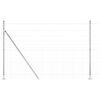 vidaXL Welded Wire Fence with Concrete Base 25 x 1.6 m Silver Mesh
