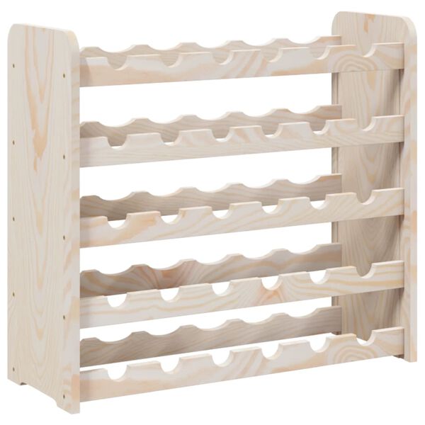 vidaXL Wine Rack 67.5x25x60 cm Solid Wood Pine