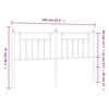 vidaXL Metal Replace Headboard White 160 cm