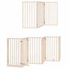 vidaXL Dog Gate with Door Foldable 9 Panels 450 cm Poplar Wood