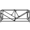 vidaXL Coffee Table with Transparent Glass Top 98.5x50x41 cm Steel