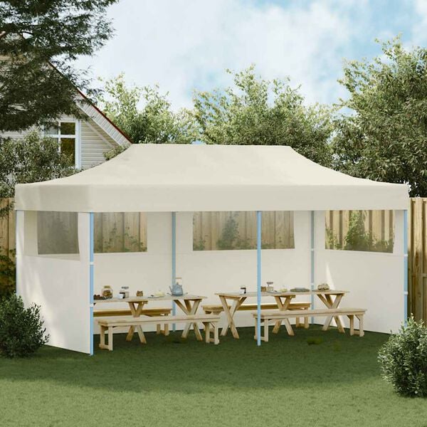 vidaXL Cream Foldable Pop-up Party Tent 3 x 6 m