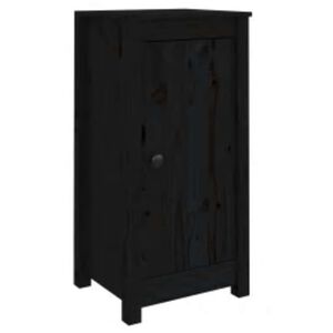 vidaXL Sideboards 2 pcs Black 39x35x80 cm Solid Wood Pine