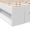 vidaXL Bed Frame with Drawers without Mattress White 200x200 cm