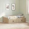 vidaXL Storage Bed Frame Sonoma oak 90 x 190 cm Engineered wood