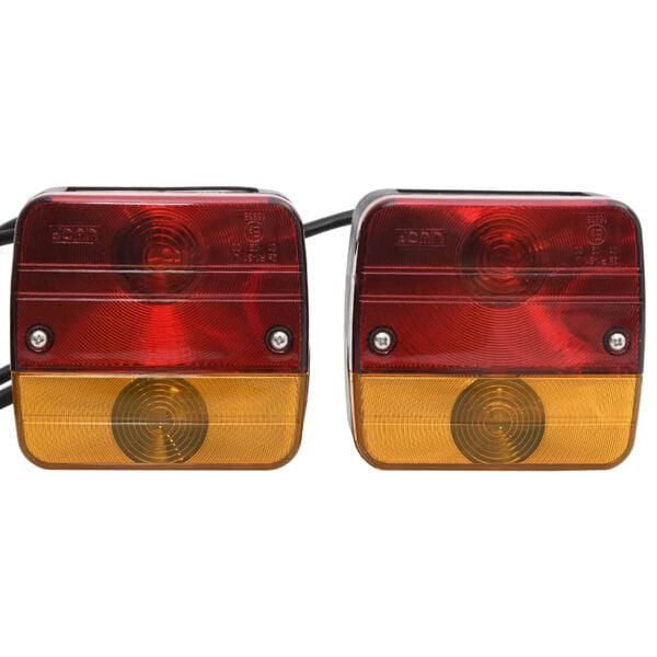 vidaXL Trailer Lights 2 pcs Red 10.5x5x9.5 cm 12V Classic Bulb