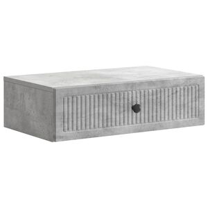 vidaXL Wall-Mounted Side Table Concrete Grey 59 x 34.5 x 17 cm