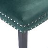 vidaXL Dining Chairs 2 pcs Dark Green Velvet
