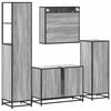 vidaXL 4&nbsp;Piece Bathroom Furniture Set&nbsp;Grey Sonoma Engineered Wood