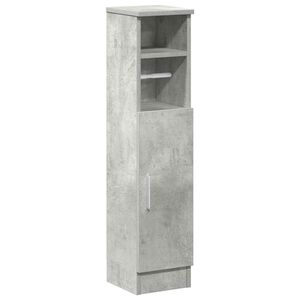 vidaXL Bathroom Cabinet with Roll Holder Concrete Grey 20.5x22x90 cm