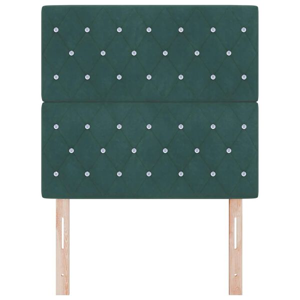 vidaXL Headboard with Headboard Dark Green 100 cm Faux Leather
