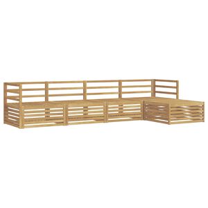 vidaXL Outdoor Sofa Set 5 pcs White Solid Acacia Wood