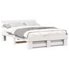 vidaXL Bed Frame with Headboard White 150 x 200 cm Solid Pine Wood