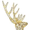 vidaXL 3D Reindeer with 140 LEDs Warm white 128 cm PET