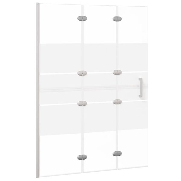 vidaXL Folding Shower Enclosure ESG 100x140 cm White