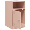 vidaXL Bedside Cabinets 2pcs Pink 34.5x39x62 cm Steel