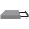 vidaXL Floating Wall Shelves 2 pcs Grey 40x23x3.8 cm MDF