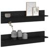 vidaXL Wall Shelf 2 pcs Black Oak 80 x 11.5 x 18 cm Engineered Wood