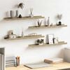 vidaXL Wall Shelves 4 pcs White and Sonoma Oak 60x9x3 cm