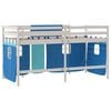 vidaXL Kids' Loft Bed with Curtains without Mattress Blue 90x200cm