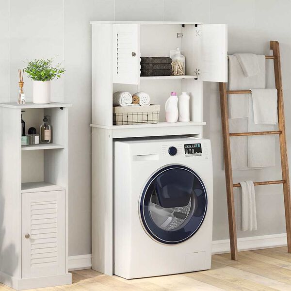 vidaXL Washing Machine Cabinet with Door VIGO White 72.5 x 27 x 161 cm