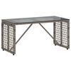 vidaXL Outdoor Table Grey and Black 80 x 40 x 40 cm