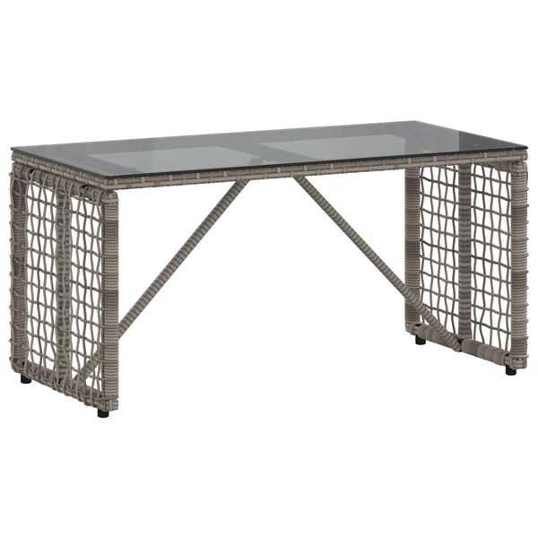 vidaXL Outdoor Table Grey and Black 80 x 40 x 40 cm