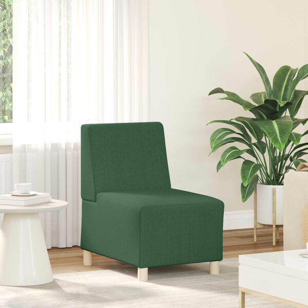 vidaXL Modular Sofa Unit Armless Jungle Green 55 x 74 x 82 cm