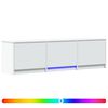 vidaXL TV Cabinet with LED White 140 x 34 x 40 cm Engineered Wood