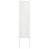 vidaXL Garden Privacy Screen White 32 x 140 cm Cold-rolled steel