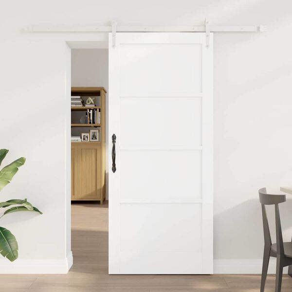 vidaXL Sliding Door ORKDAL White 78 x 202 cm Solid Pine Wood