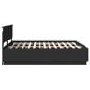 vidaXL Bed Frame with Headboard Black 200 x 200 cm Engineered Wood